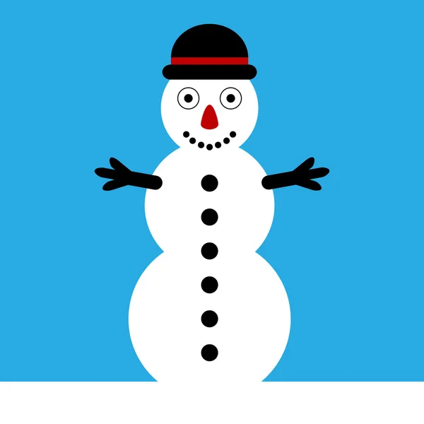 Icono muñeco de nieve — Vector de stock