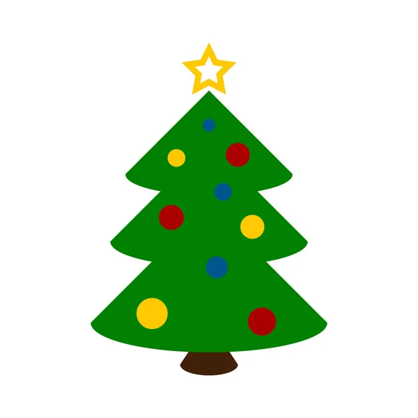 Kerstboom pictogram — Stockvector