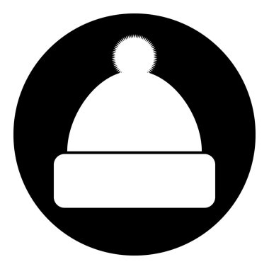 Kış şapka simge düğmesi