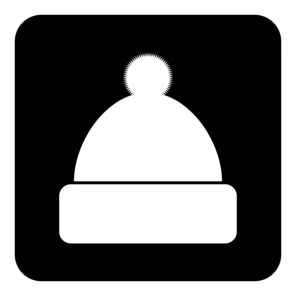 Winterhut-Symbol-Knopf — Stockvektor