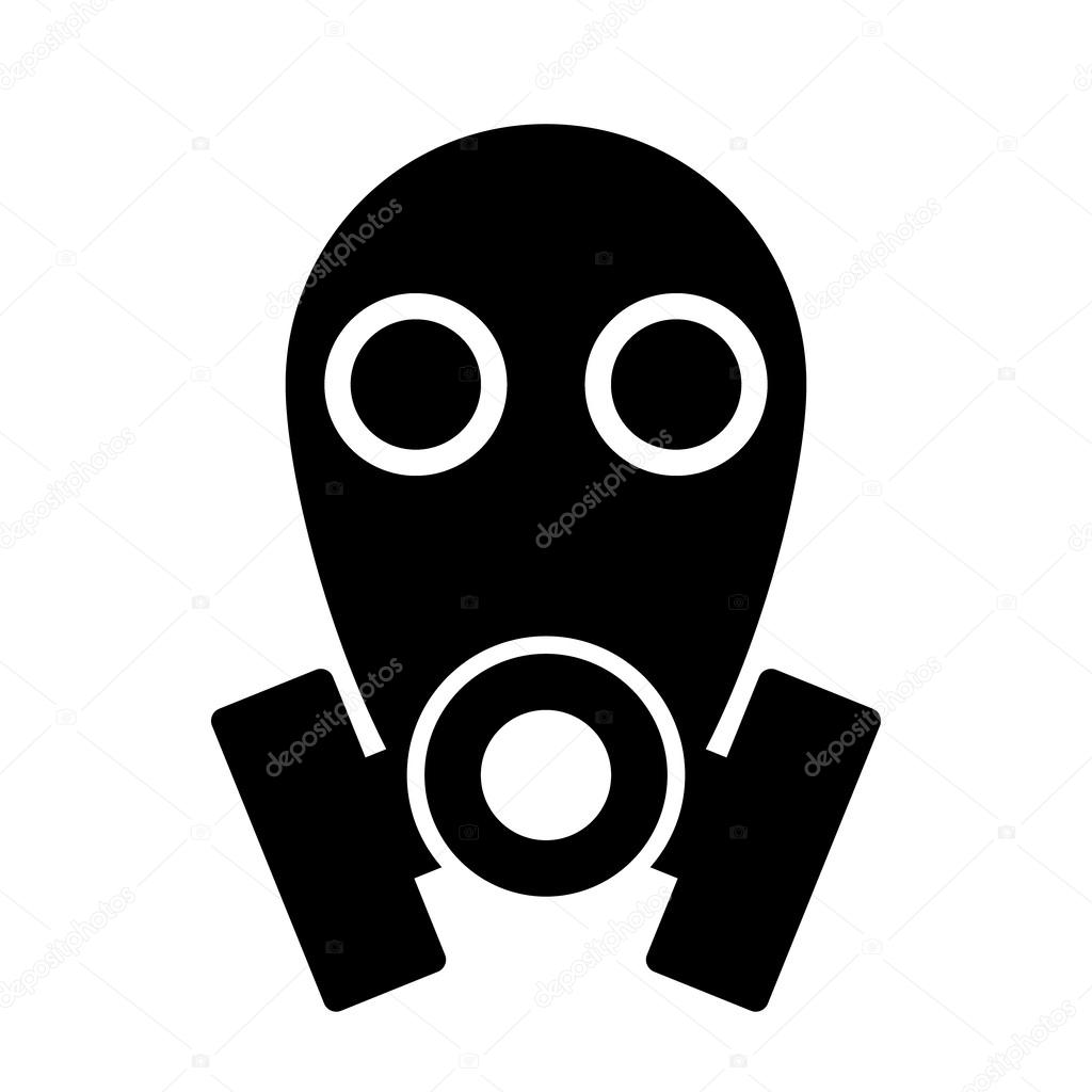Gas mask icon on white background