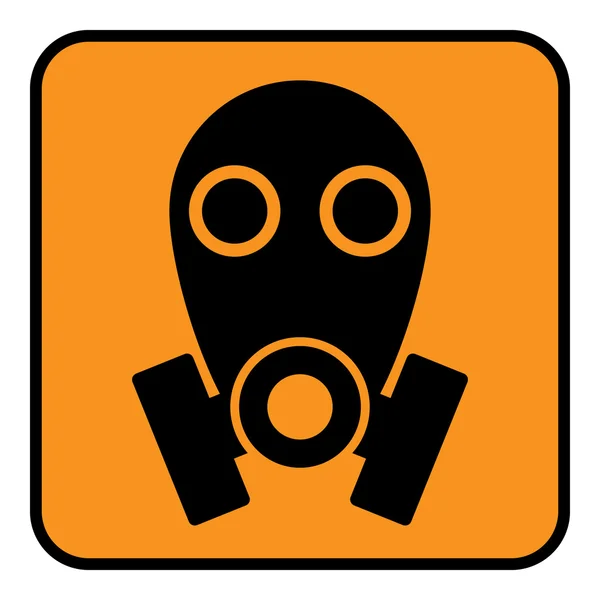 Signo de máscara de gas sobre fondo blanco — Archivo Imágenes Vectoriales