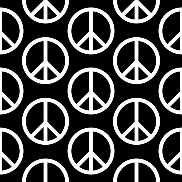 平和のシンボルのシームレスなパターン — ストックベクタ