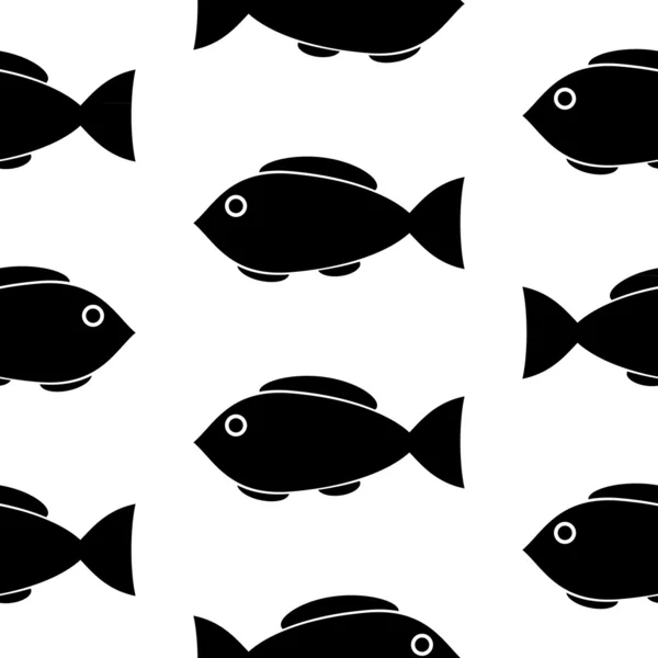 Peces símbolo patrón sin costura — Vector de stock