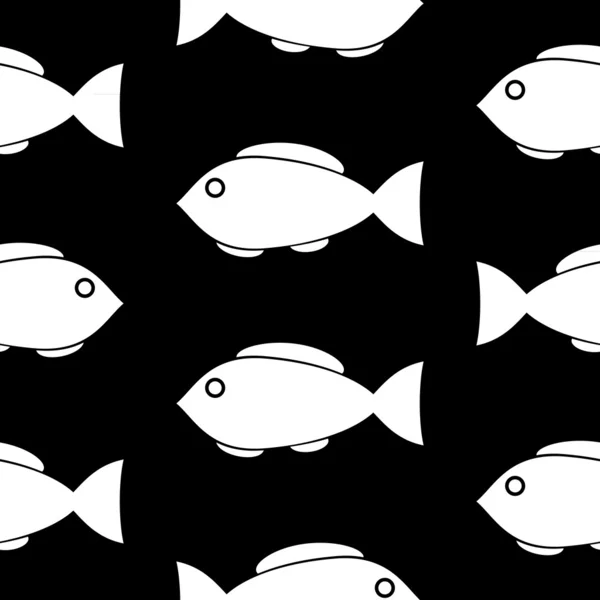 Fisk symbol seamless mönster — Stock vektor