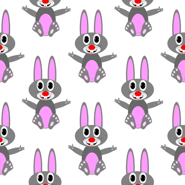 Rabbit seamless pattern — Stock Vector