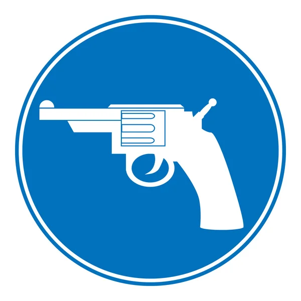Revolver erlaubt Zeichen — Stockvektor