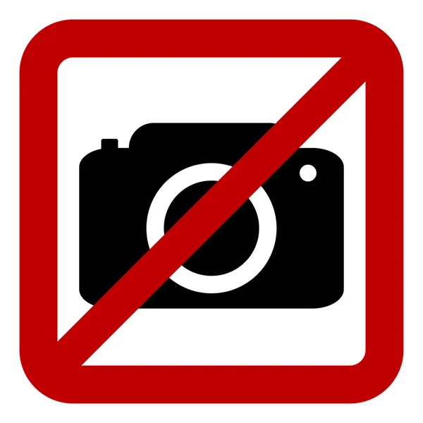 Señal de prohibición de cámara fotográfica — Vector de stock