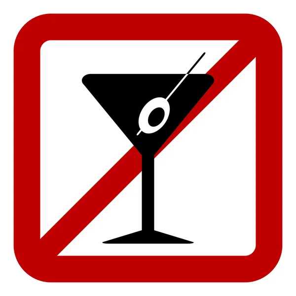 Символ запрета алкоголя — стоковый вектор