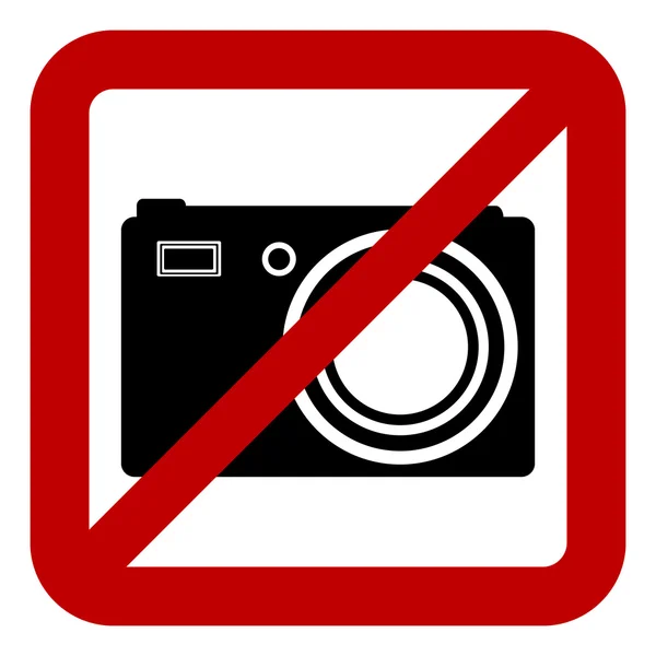 Señal de prohibición de cámara fotográfica — Archivo Imágenes Vectoriales