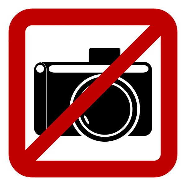 写真カメラの禁止のサイン — ストックベクタ