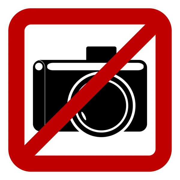 Señal de prohibición de cámara fotográfica — Vector de stock