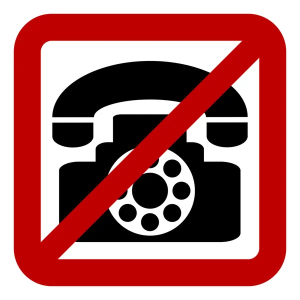 No phone sign — Stock Vector