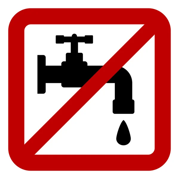 Kein Wasserzapfschild — Stockvektor