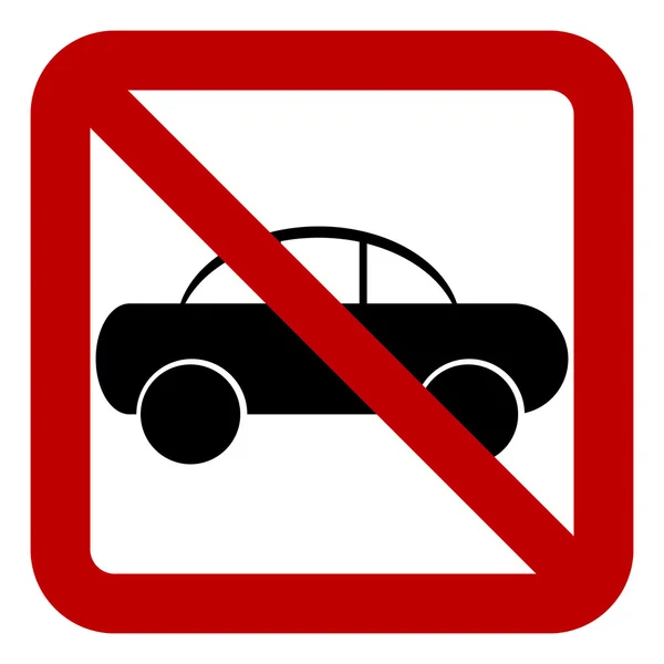 Pas de signe de voiture — Image vectorielle