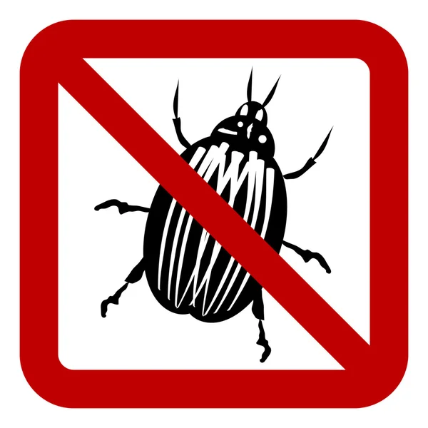 No bug sign — Stock Vector