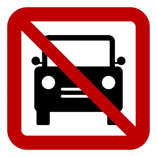 Pas de signe de voiture — Image vectorielle