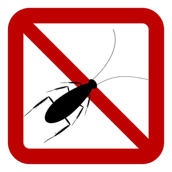 No cockroach sign — Stock Vector