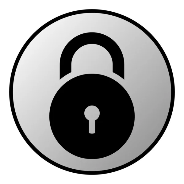 Botón de símbolo de bloqueo — Vector de stock
