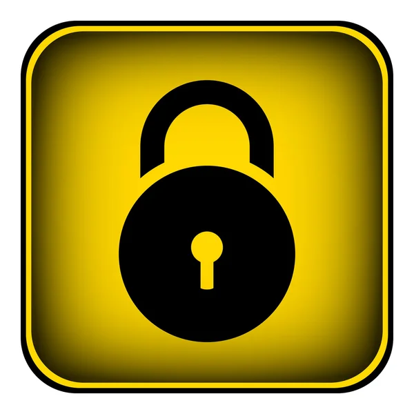 Lock symbol button — Stock Vector