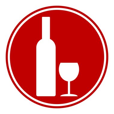 şişe ve glasse düğmesi