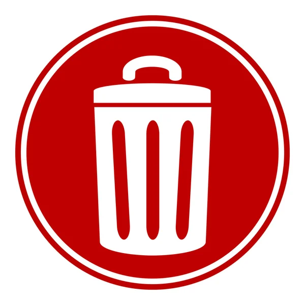 Garbage button — Stock Vector