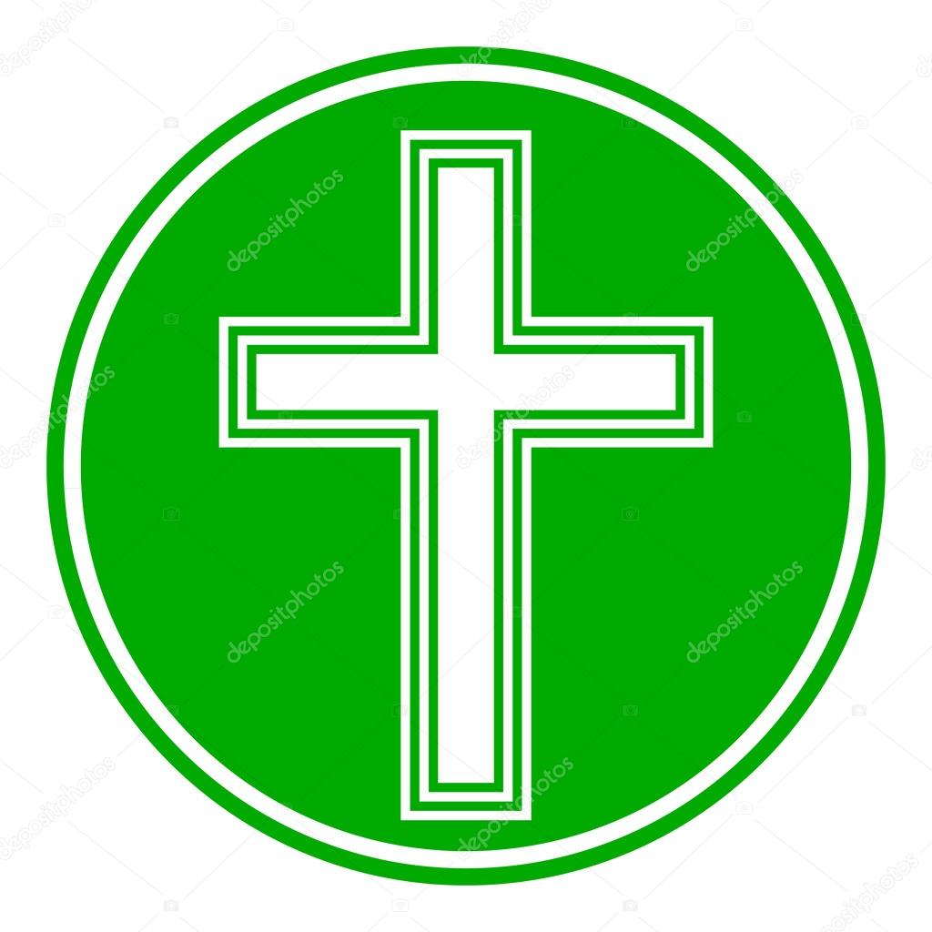 Religious cross button