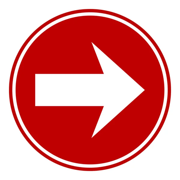 Bouton fléché signe — Image vectorielle