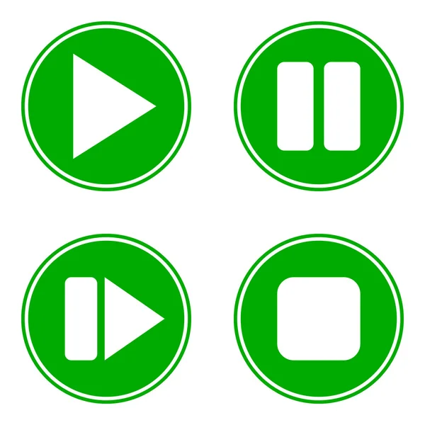 Play, pause, stop, forward buttons set Stock Vector Image by ©konstsem ...