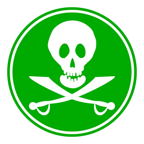 Przycisk Jolly roger — Wektor stockowy