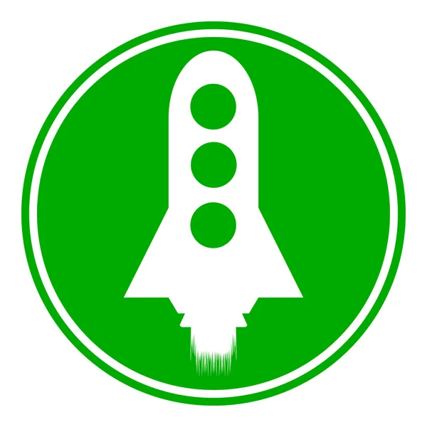 Starting rocket button — Stock Vector