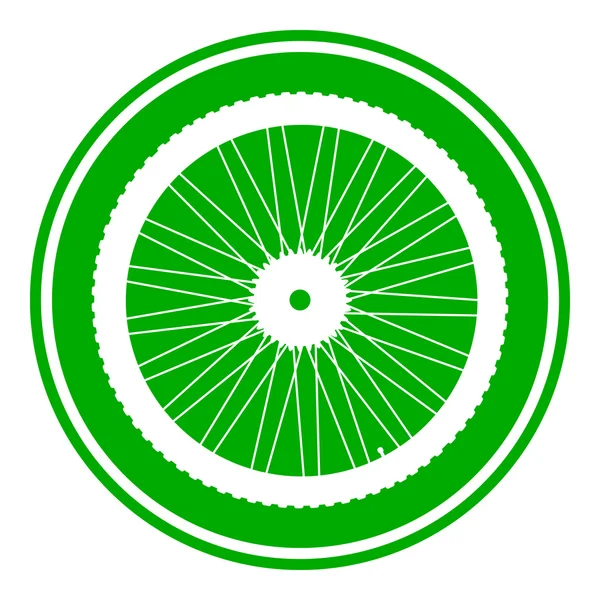Bisiklet tekerleği düğmesi — Stok Vektör