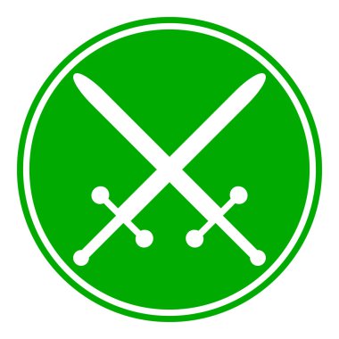 çapraz kılıç düğmesi