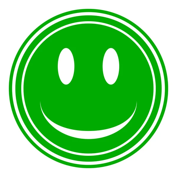 Sourire face cercle bouton — Image vectorielle