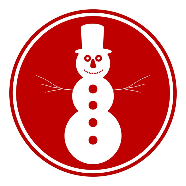 Bonhomme de neige bouton — Image vectorielle