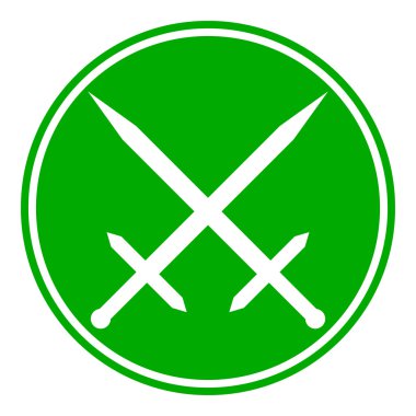 çapraz kılıç düğmesi