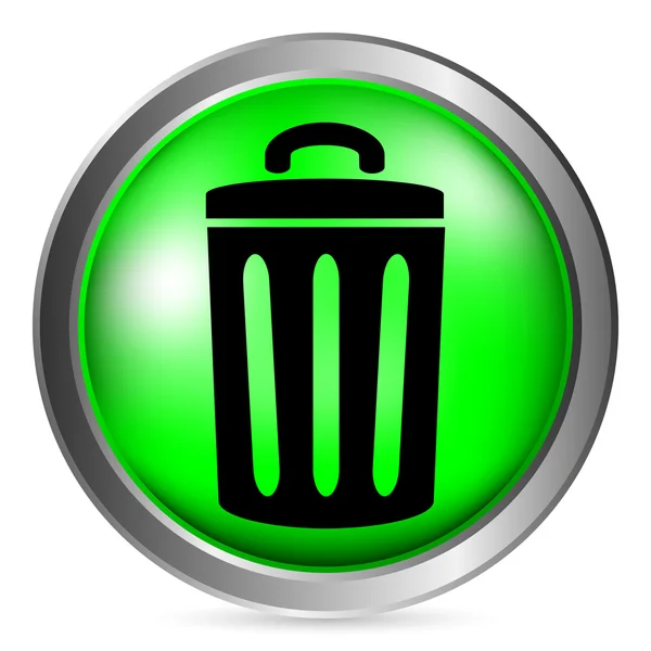 Garbage button — Stock Vector