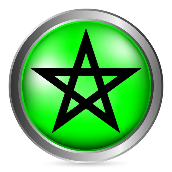 Pentagram button — Stock Vector