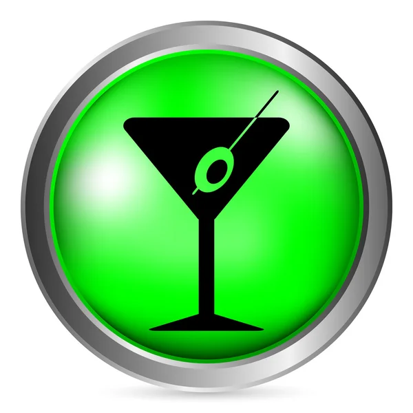 Martini szkła przycisk — Wektor stockowy
