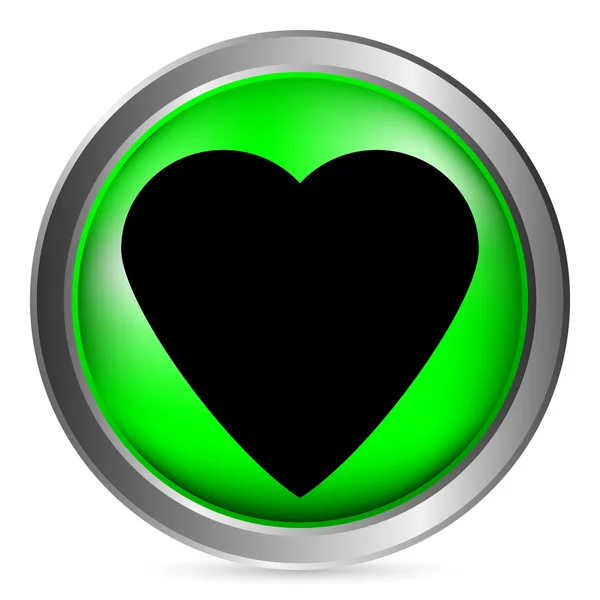 Bouton signe d'amour — Image vectorielle