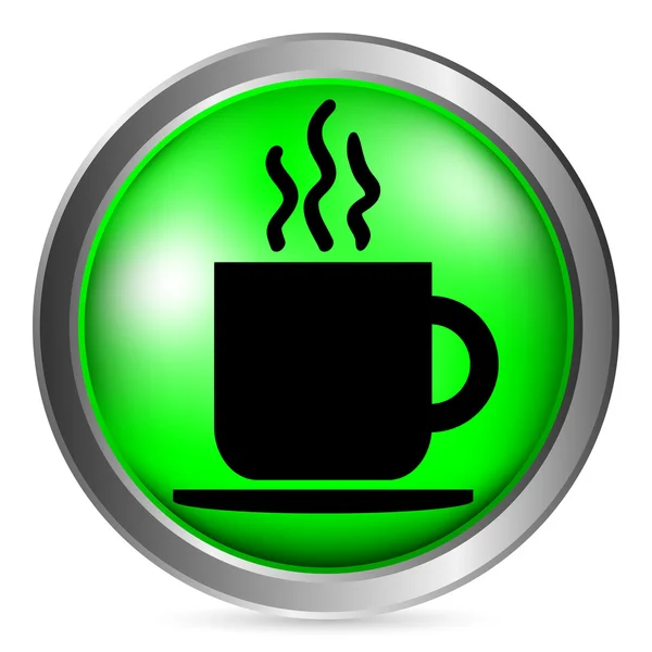 Kahve Kupası düğmesi — Stok Vektör