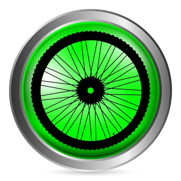 Botão de roda de bicicleta — Vetor de Stock