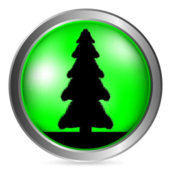 Bouton sapin — Image vectorielle