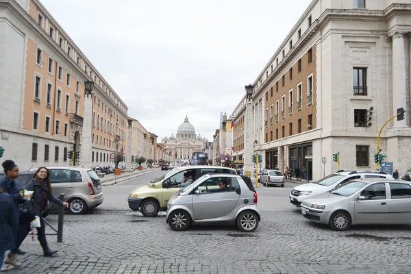Antigua calle en el centro de Roma — Foto de Stock