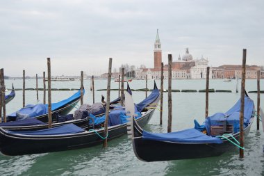 Venedik, İtalya 'da Gondollar