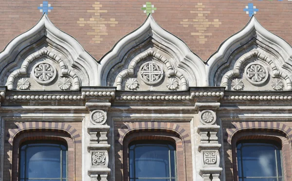 Ventanas de la catedral ortodoxa Spas na Krovi —  Fotos de Stock