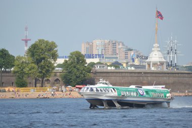 Meteor, deniz otobüsü tekne St Petersburg.