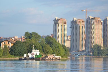 Neva Nehri manzaralı, St. Petersburg.