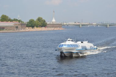 Meteor, deniz otobüsü tekne St Petersburg.