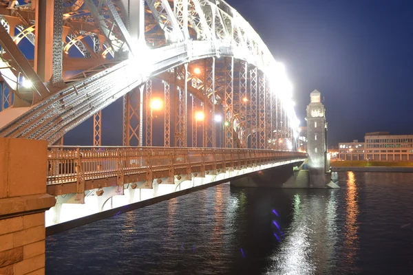 Pedro el Gran Puente por la noche —  Fotos de Stock